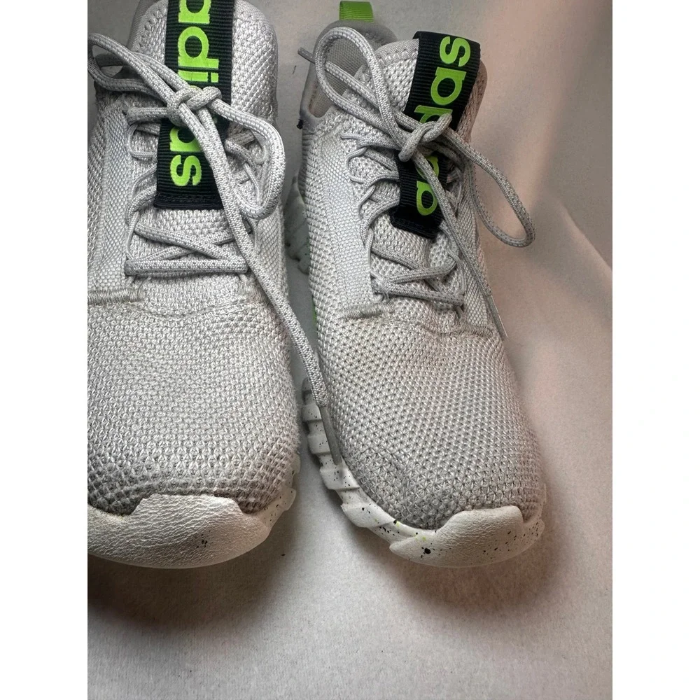 Adidas Kaptir 2.0 Grey Lime Green‎ Speckled Cloudfoam Sneakers GZ4861 Mens 5